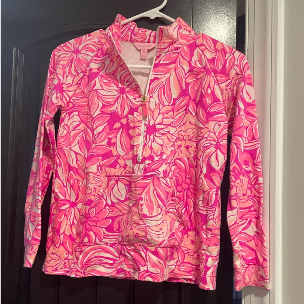 Kids. Lilly Pulitzer quarter zip pullover. Like new. Worn once.